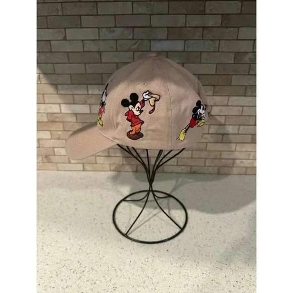 Disney Mickey Mouse Through The Years Baseball Cap Tan EUC - Picture 4 of 4